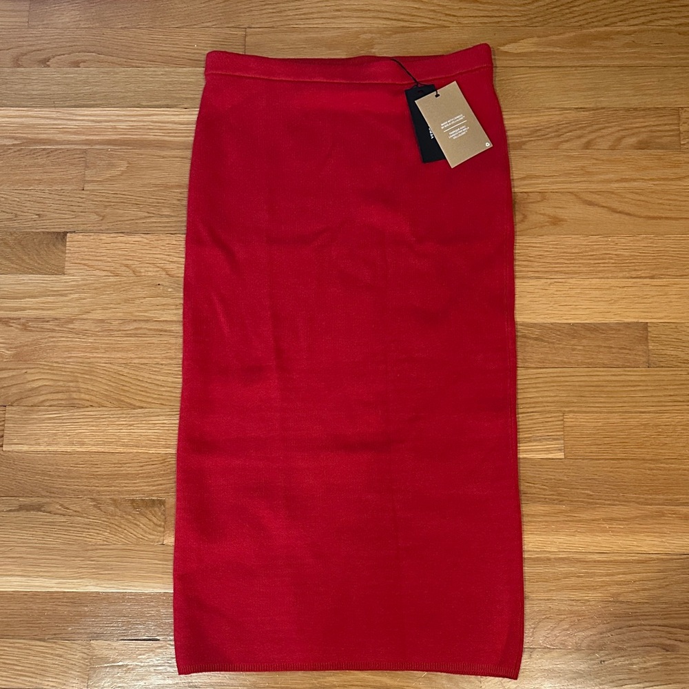 Vero Moda Vibrant Red Pencil Skirt